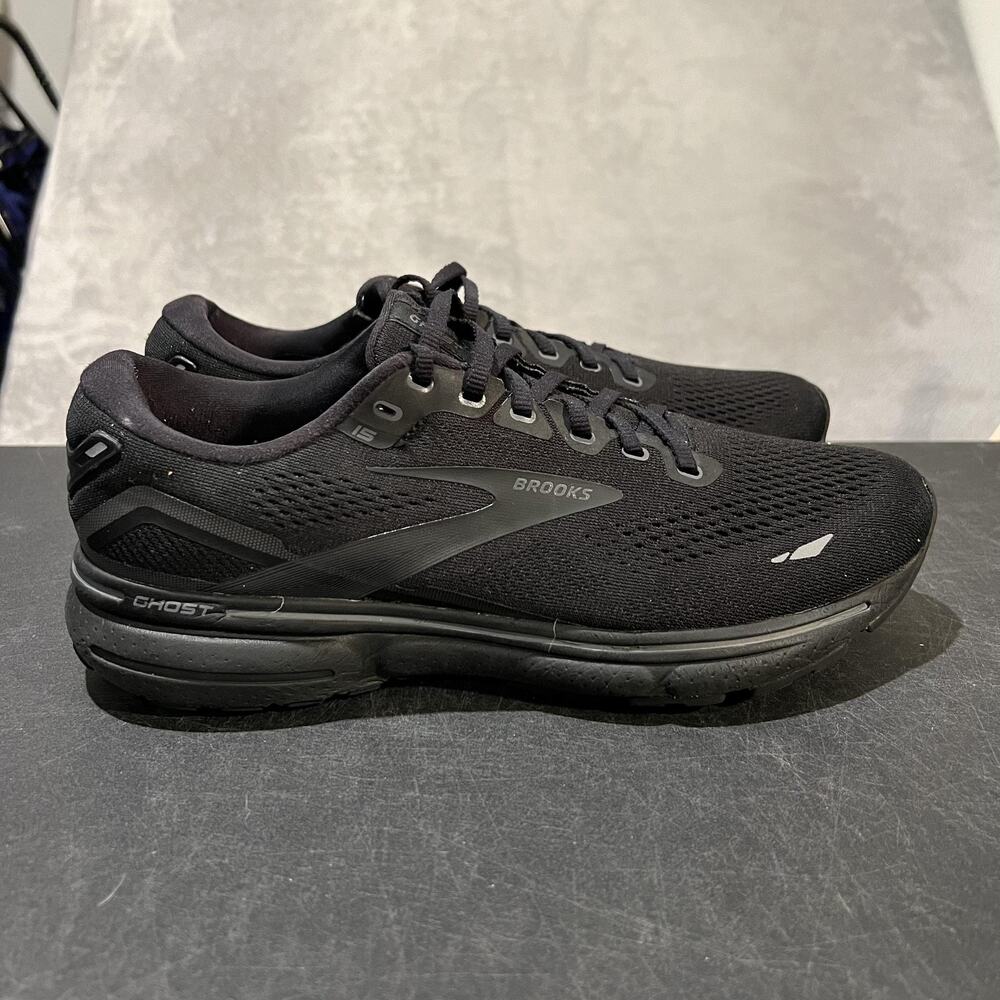 Brooks Ghost 15 Running Shoes Womens 11 Black Cushioned Sneakers 1203801B020